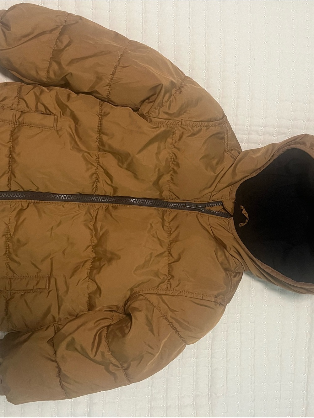 Old Navy Kids Hooded Puffer Jacket in Brown